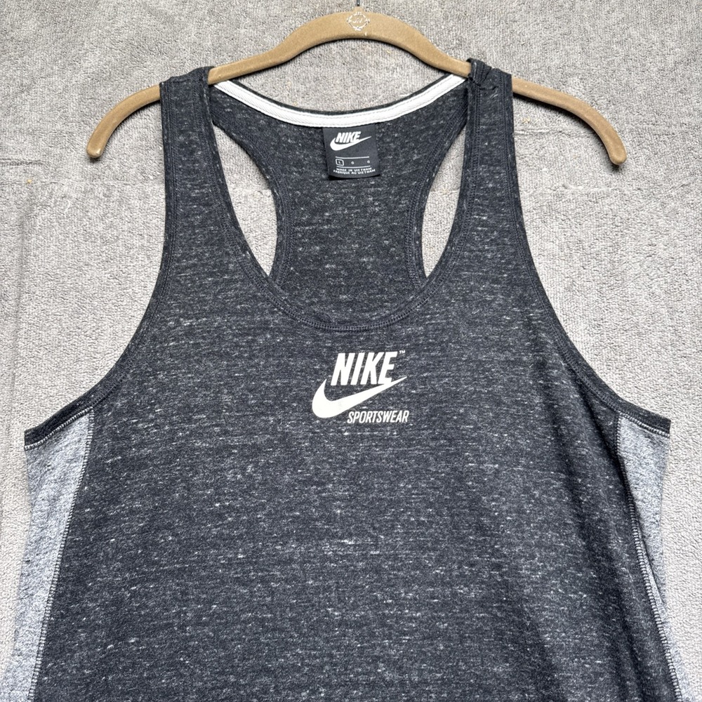 Nike Gray Sleeveless Racerback Tank Dress Women's Large | Athleisure‎ Streetwear